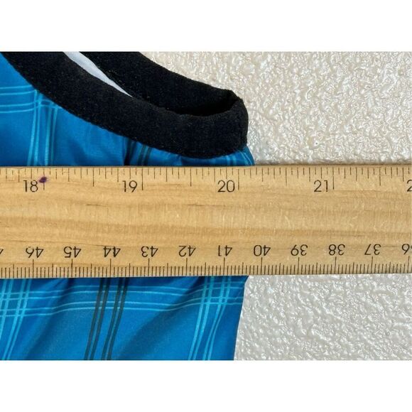 NWOT Vintage Marker Women's Quilted Blue Plaid Puffer Full Zip Mock Neck Vest S - Picture 11 of 11